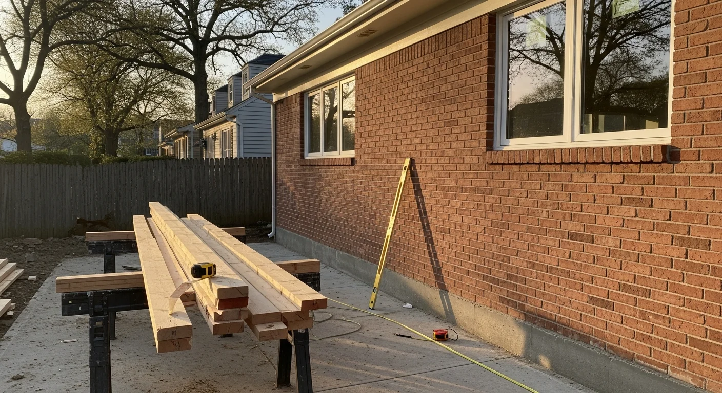 General contractor team working on home addition in Central Jersey