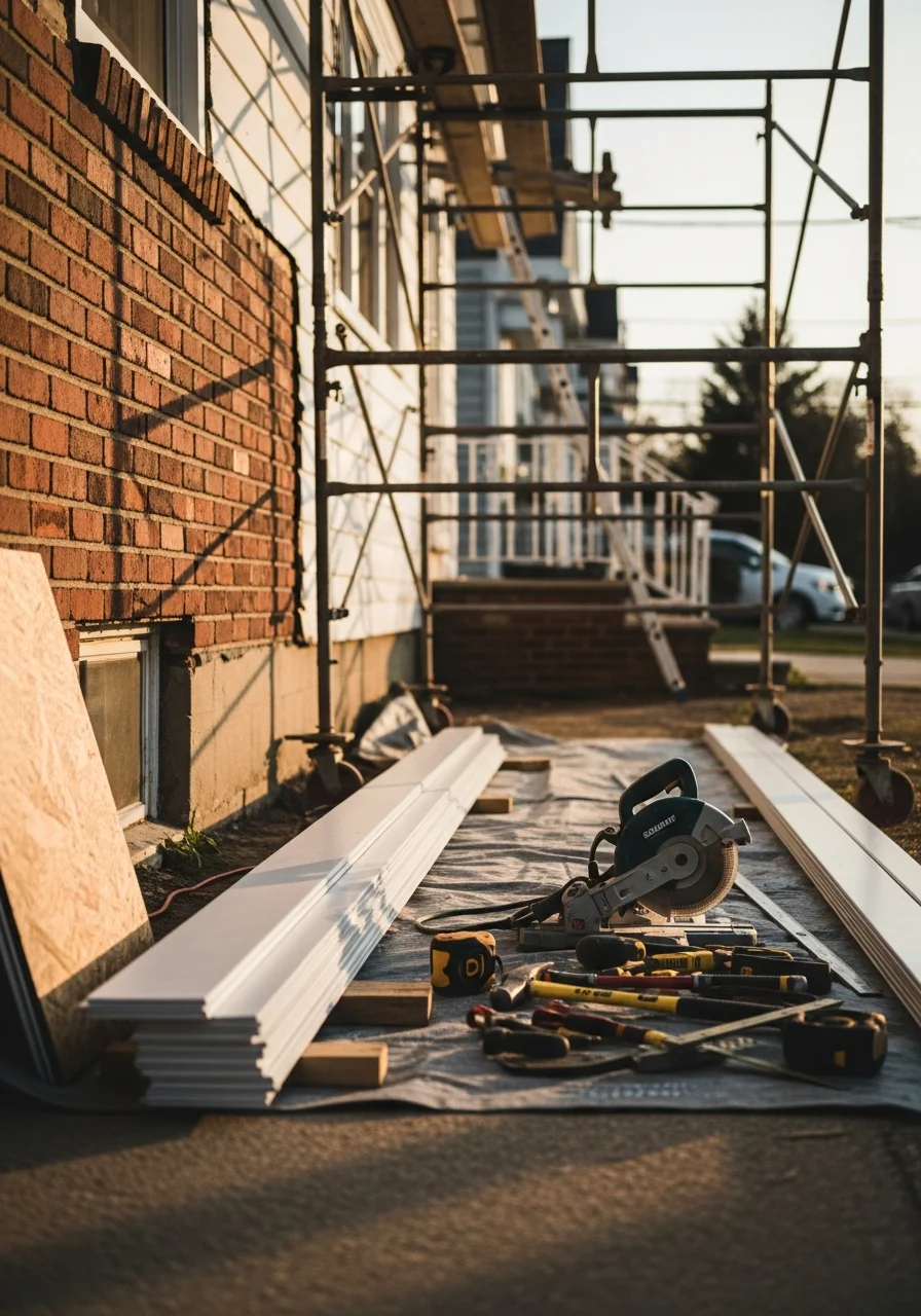 Professional contractor team at an Old Bridge home improvement project.